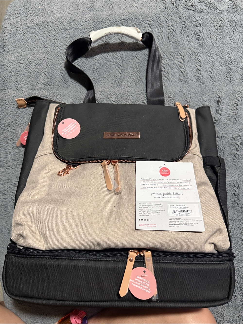 Petunia Pickle Bottom Pivot Backpack in Black Sand